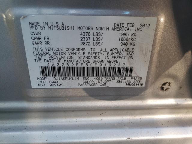 Photo 10 from auction – 2012 MITSUBISHI GALANT FE with VIN 4A32B2FF5CE019237