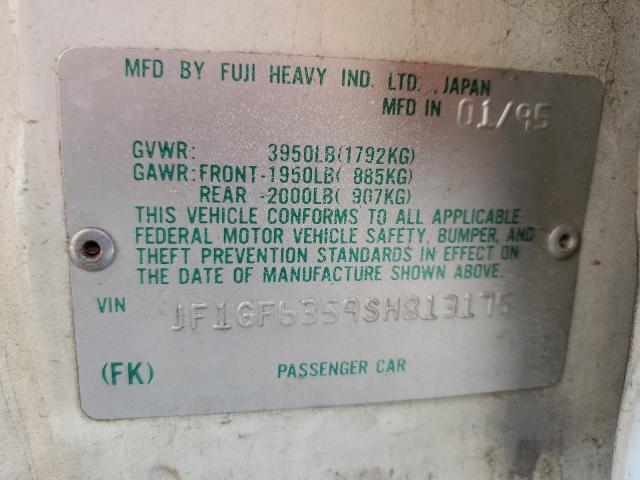 Photo 10 from auction – 1995 SUBARU IMPREZA L with VIN JF1GF6359SH813175