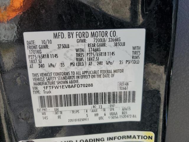 Photo 10 from auction – 2010 FORD F150 SUPER with VIN 1FTFW1EV8AFD70288