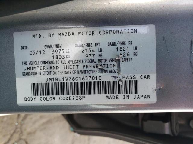 Photo 10 from auction – 2012 MAZDA 3 with VIN JM1BL1V76C1657010
