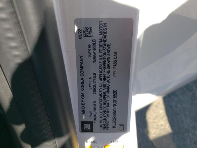Photo 10 from auction – 2022 CHEVROLET SPARK LS with VIN KL8CB6SA2NC015520