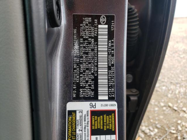 Photo 10 from auction – 2014 TOYOTA CAMRY L with VIN 4T1BF1FK6EU388871