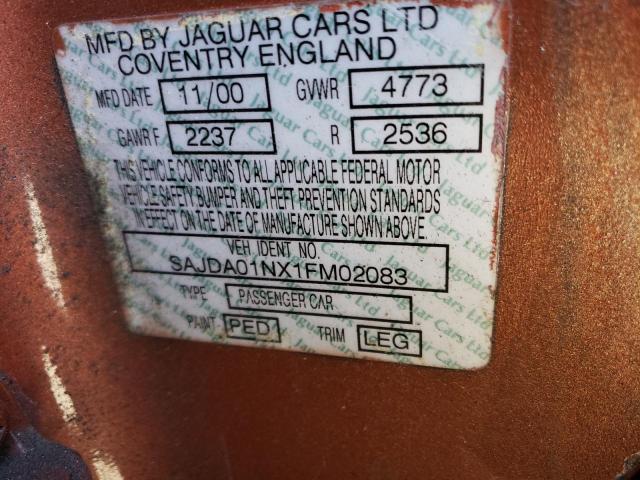 Photo 10 from auction – 2001 JAGUAR S-TYPE with VIN SAJDA01NX1FM02083