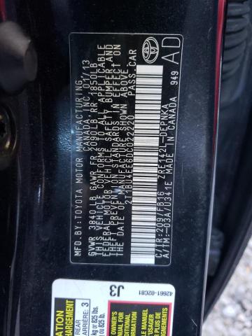 Photo 10 from auction – 2013 TOYOTA COROLLA BA with VIN 2T1BU4EE6DC022220