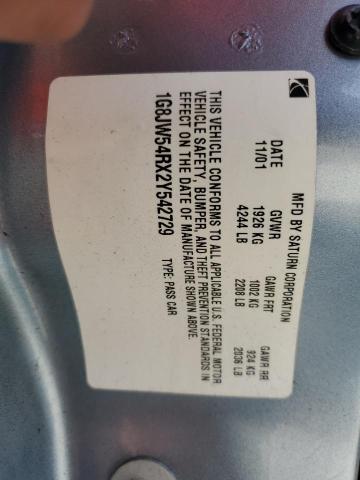 Photo 10 from auction – 2002 SATURN L300 with VIN 1G8JW54RX2Y542729