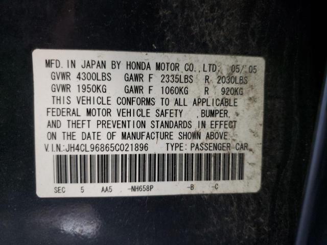 Photo 10 from auction – 2005 ACURA TSX with VIN JH4CL96865C021896