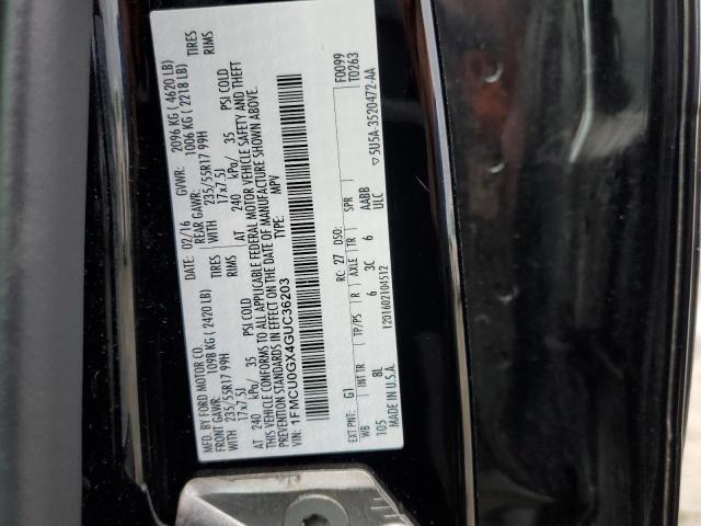 Photo 10 from auction – 2016 FORD ESCAPE SE with VIN 1FMCU0GX4GUC36203