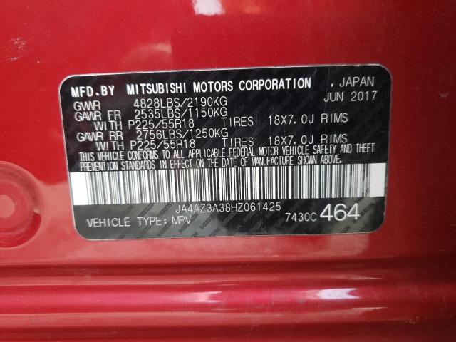 Photo 10 from auction – 2017 MITSUBISHI OUTLANDER with VIN JA4AZ3A38HZ061425