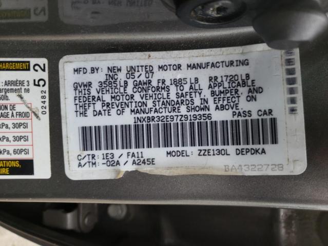 Photo 10 from auction – 2007 TOYOTA COROLLA CE with VIN 1NXBR32E97Z919356