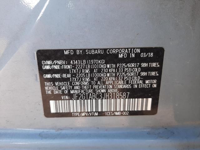 Photo 10 from auction – 2018 SUBARU CROSSTREK with VIN JF2GTABC3JH318587