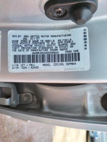 Photo 10 from auction – 2008 TOYOTA COROLLA CE with VIN 1NXBR32EX8Z008924
