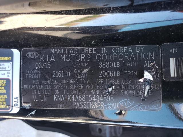 Photo 10 from auction – 2015 KIA FORTE LX with VIN KNAFK4A68F5434898