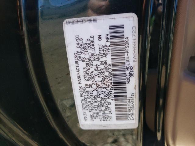 Photo 10 from auction – 2001 TOYOTA SIENNA CE with VIN 4T3ZF19C41U396018