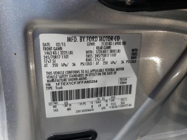 Photo 10 from auction – 2015 FORD F150 SUPER with VIN 1FTEX1CF3FFA60254