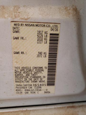 Photo 10 from auction – 2016 NISSAN ALTIMA 2.5 with VIN 1N4AL3AP2GN365405