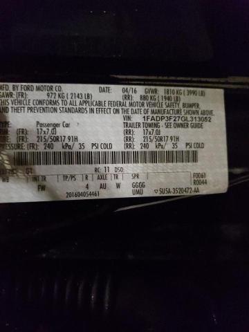 Photo 10 from auction – 2016 FORD FOCUS SE with VIN 1FADP3F27GL313052