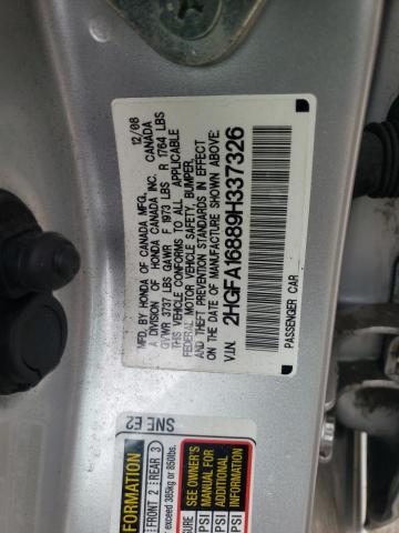 Photo 10 from auction – 2009 HONDA CIVIC EX with VIN 2HGFA16889H337326