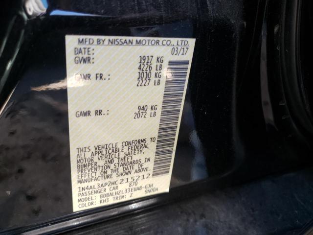 Photo 10 from auction – 2017 NISSAN ALTIMA 2.5 with VIN 1N4AL3AP2HC215212