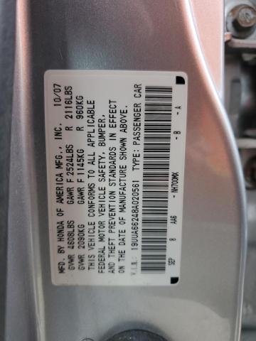 Photo 10 from auction – 2008 ACURA TL with VIN 19UUA66248A020561