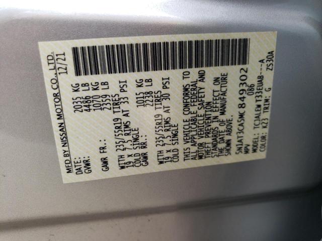 Photo 10 from auction – 2021 NISSAN ROGUE SL with VIN 5N1AT3CA5MC849302