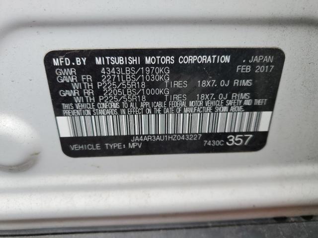 Photo 10 from auction – 2017 MITSUBISHI OUTLANDER with VIN JA4AR3AU1HZ043227