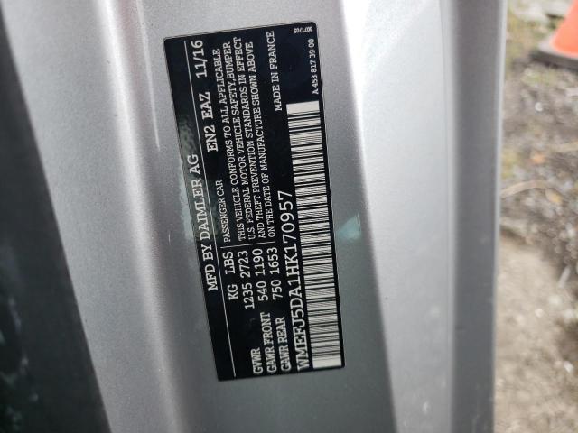 Photo 10 from auction – 2017 SMART FORTWO with VIN WMEFJ5DA1HK170957