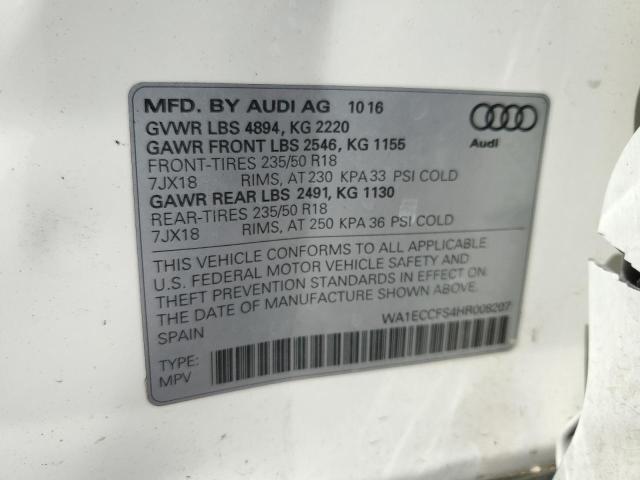 Photo 10 from auction – 2017 AUDI Q3 PREMIUM with VIN WA1ECCFS4HR008207
