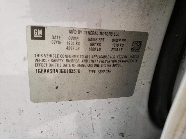 Photo 10 from auction – 2016 CADILLAC ATS with VIN 1G6AA5RA0G0103510