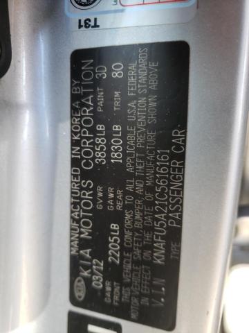 Photo 10 from auction – 2012 KIA FORTE EX with VIN KNAFU5A21C5616161