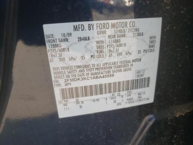 Photo 10 from auction – 2010 FORD EDGE LIMIT with VIN 2FMDK3KC1ABA45559