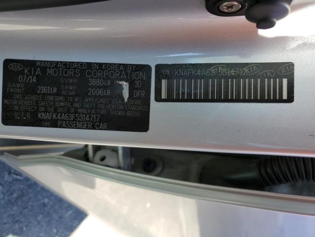 Photo 10 from auction – 2015 KIA FORTE LX with VIN KNAFK4A63F5314717