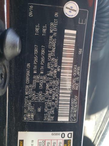 Photo 10 from auction – 2016 TOYOTA 4RUNNER SR with VIN JTEBU5JR2G5379857