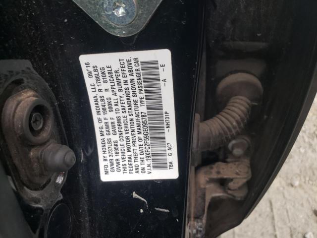 Photo 10 from auction – 2016 HONDA CIVIC LX with VIN 19XFC2F59GE095787