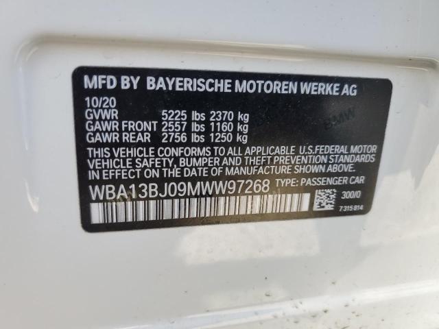 Photo 10 from auction – 2021 BMW 530 XI with VIN WBA13BJ09MWW97268