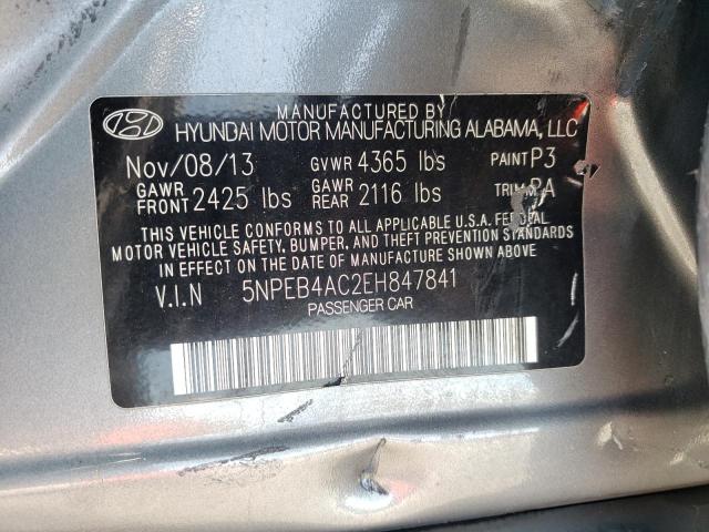 Photo 10 from auction – 2014 HYUNDAI SONATA GLS with VIN 5NPEB4AC2EH847841