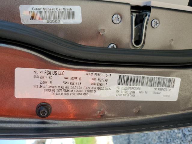 Photo 10 from auction – 2015 CHRYSLER 300C PLATI with VIN 2C3CCAPG4FH760549
