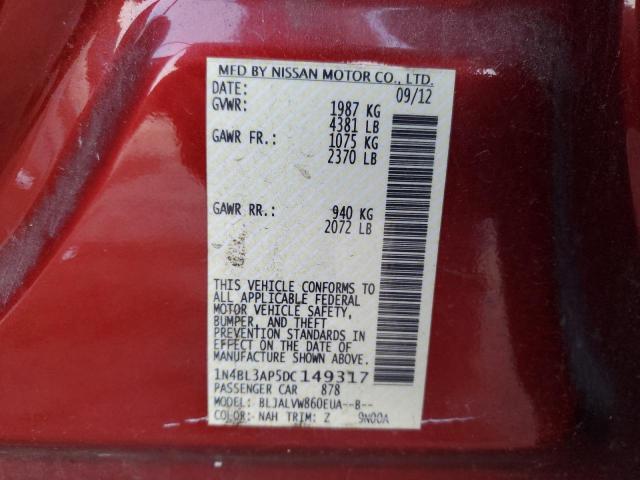 Photo 10 from auction – 2013 NISSAN ALTIMA 3.5 with VIN 1N4BL3AP5DC149317