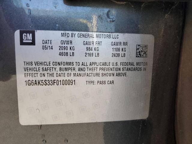 Photo 10 from auction – 2015 CADILLAC ATS PERFOR with VIN 1G6AK5S33F0100091