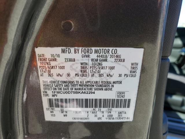 Photo 10 from auction – 2011 FORD ESCAPE XLT with VIN 1FMCU0D75BKA62294