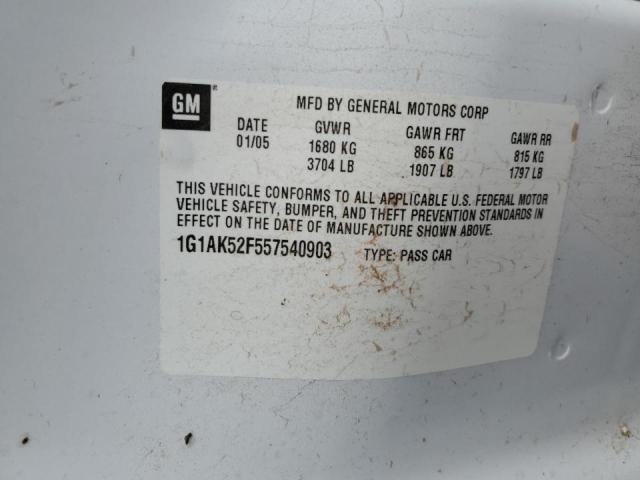 Photo 10 from auction – 2005 CHEVROLET COBALT with VIN 1G1AK52F557540903