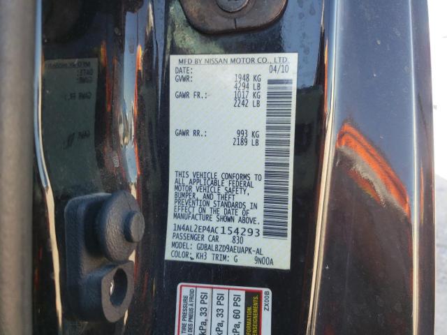 Photo 10 from auction – 2010 NISSAN ALTIMA S with VIN 1N4AL2EP4AC154293