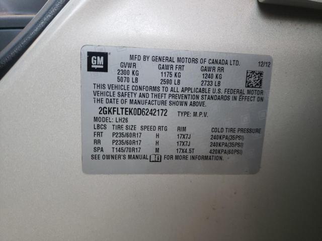 Photo 10 from auction – 2013 GMC TERRAIN SL with VIN 2GKFLTEK0D6242172
