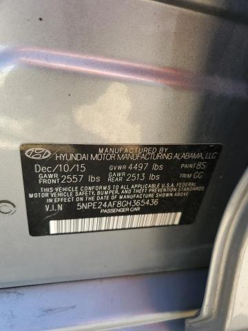 Photo 10 from auction – 2016 HYUNDAI SONATA SE with VIN 5NPE24AF8GH365436