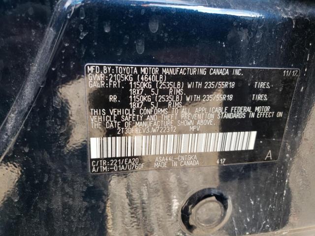 Photo 10 from auction – 2018 TOYOTA RAV4 LIMIT with VIN 2T3DFREV3JW722312