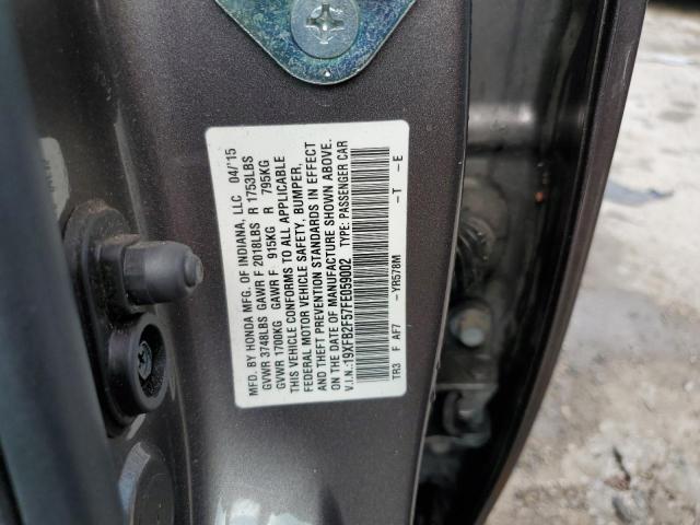 Photo 10 from auction – 2015 HONDA CIVIC LX with VIN 19XFB2F57FE059002