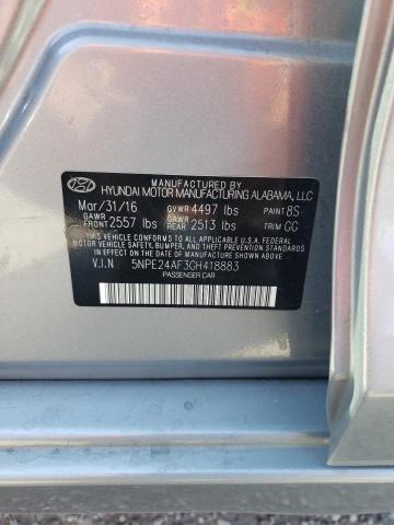 Photo 10 from auction – 2016 HYUNDAI SONATA SE with VIN 5NPE24AF3GH418883