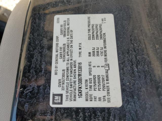 Photo 10 from auction – 2007 GMC YUKON with VIN 1GKFK13087R133816