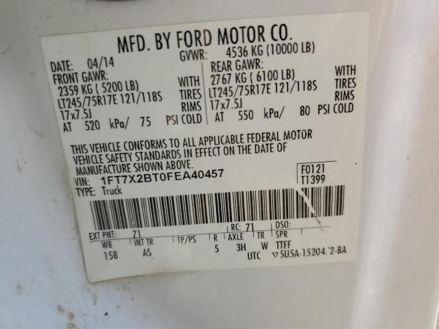 Photo 10 from auction – 2015 FORD F250 SUPER with VIN 1FT7X2BT0FEA40457