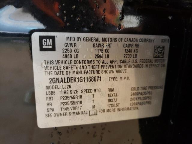 Photo 10 from auction – 2016 CHEVROLET EQUINOX with VIN 2GNALDEK1G1168071