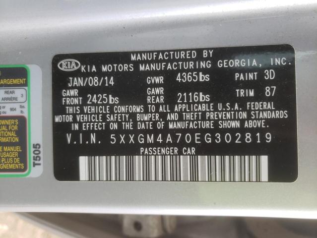 Photo 10 from auction – 2014 KIA OPTIMA LX with VIN 5XXGM4A70EG302819